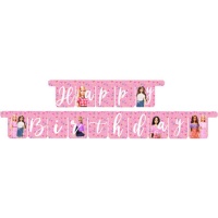 Guirlande Barbie Joyeux Anniversaire de 3 m