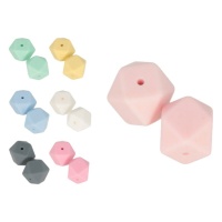 Perles de silicone hexagonales de 1,7 cm - 2 unités