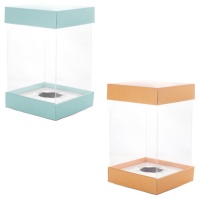 Boîte pour oeuf de Pâques transparente de 22 cm - Pastkolor - 1 unité