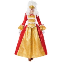 Costume d'époque rouge pour femme