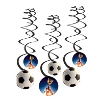 Pendentifs de Football Kick It 60 cm - 6 unités