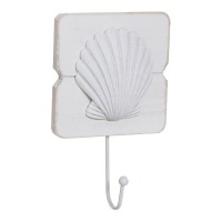 Porte-manteau coquillage blanc individuel - Dcasa