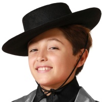 Chapeau cordobés pour enfants noir