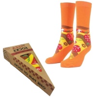 Chaussettes de pizza en boîte cadeau - 1 paire