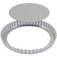 Moule rond en aluminium avec fond amovible de 20 x 20 x 2,5 cm - PME