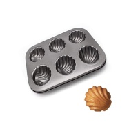 Moule pour mini-coquillages en acier de 19 x 27 cm - Pastkolor - 6 cavités