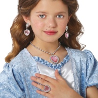 Ensemble de bijoux coeur rose de princesse