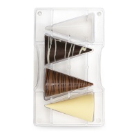 Moule de grands cônes pour chocolat de 20 x 12 cm - Decora - 20 cavités