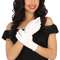 Gants classiques blancs pour adulte de 24 cm