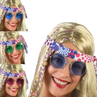 Lunettes hippie de couleurs assorties