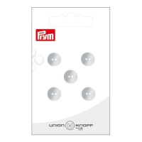 Boutons gris et blancs de 1 cm - Prym - 5 unités