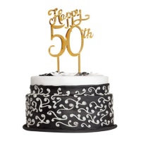 Topper pour gâteau acrylique pour le 50e anniversaire - Dekora