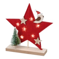 Figure d'étoile de Noël avec lumière de 20 cm