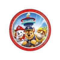 Paw Patrol dans les assiettes de la ville 20 cm - 8 pièces