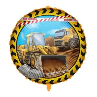 Ballon rond avec camions de construction de 46 cm