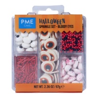 Sprinkles d'Halloween en forme d'yeux ensanglantés - 67 g