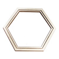 Cadre hexagonal en bois pour broder de 11,5 x 13 cm - Casasol