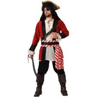 Costume de pirate rouge pour homme