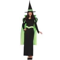 Costume de sorcière vert néon pour adulte