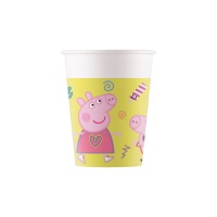 Gobelets Peppa Pig et George de 200 ml - 8 unités