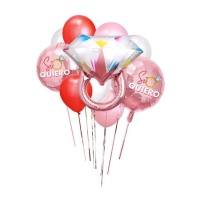 Bouquet de ballons pour enterrement de vie de jeune fille - 10 unités