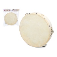 Tambourin de 22 cm en bois et peau