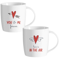 Tasse de 350 ml Amour avec message en anglais - 1 unité