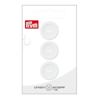 Boutons blancs avec bordure de 2 cm - Prym - 3 unités