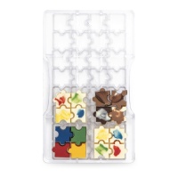 Moule de puzzles pour chocolat de 20 x 12 cm - Décore - 32 cavités