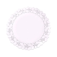 Napperon rond en papier blanc de 32 cm - 7 unités