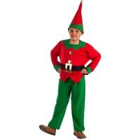 Costume d'elfe vert et rouge pour enfant