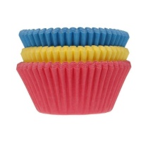 Capsules pour cupcakes de couleurs primaires - House of Marie - 75 unités