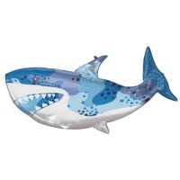 Ballon silhouette de requin bleu 96 x 45 cm - Anagram