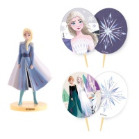 Décoration pour gâteau d'Elsa avec pics de Frozen II - 3 unités