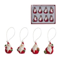 Pendentifs Père Noël 2,5 cm - 8 pcs.