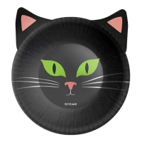 Bol noir pour chat de 350 ml - 6 unités