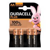 Piles Alcalines Type AA - Duracell - 4 unités