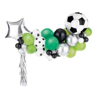 Guirlande de ballons de football - PartyDeco - 53 unités