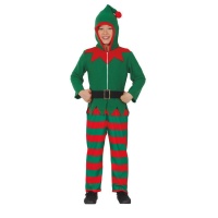 Costume de lutin de Noël avec capuche pour enfant