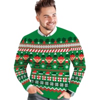 Pull de Noël de lutin pour homme