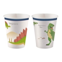 Gobelets de Dinosaures Préhistoriques de 250 ml - 8 unités