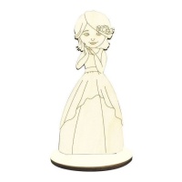 Figurine en bois de fille de communion de 22 x 9,5 cm - Artis decor