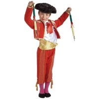 Costume de torero rouge et or pour enfant