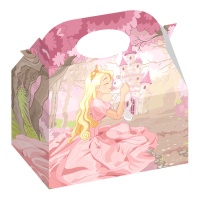 Boîte en carton de princesse avec chaton de 16 x 16 x 10,5 cm - 12 unités