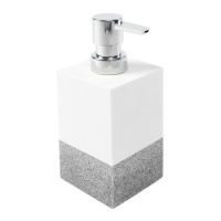 Distributeur de savon bicolore gris de 16,9 cm