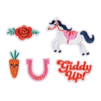 Patch thermo-adhésif Giddy up - 5 pièces