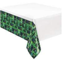 Nappe de Jeux Vidéo verte et blanche de 1,37 x 2,13 m