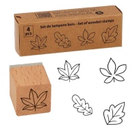 Tampons de feuilles de 2 x 2 cm - 4 unités