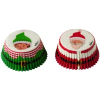 Capsules pour cupcakes de Père Noël et Renne - 36 unités