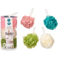 Éponges de bain pompon assorties - 3 unités